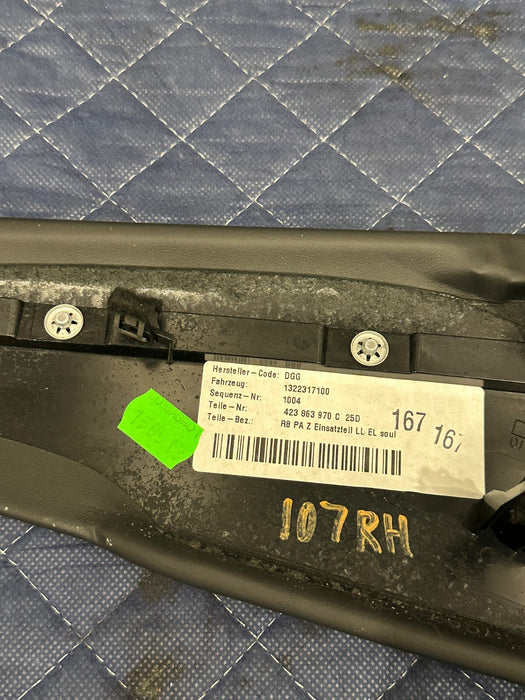 2014 AUDI R8 CENTER CONSOLE RIGHT PASSENGER TRIM PANEL OEM 423 863 970 C