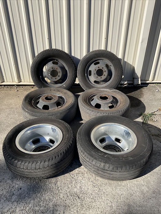 2012 RAM 3500 DUALLY SET (6) WHEEL TIRE RIM GENERAL GRABBER HTS P265/70R17~READ~