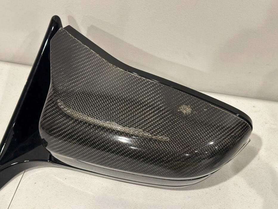 2020-2023 BMW M8 840i 850i G14 DRIVER LEFT DOOR MIRROR CARBON FIBER OEM *READ*