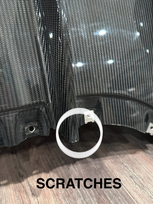 17-18 AUDI R8 CARBON FIBER REAR BUMPER DIFFUSER OEM *DAMAGE/READ* 4S0 807 521 D