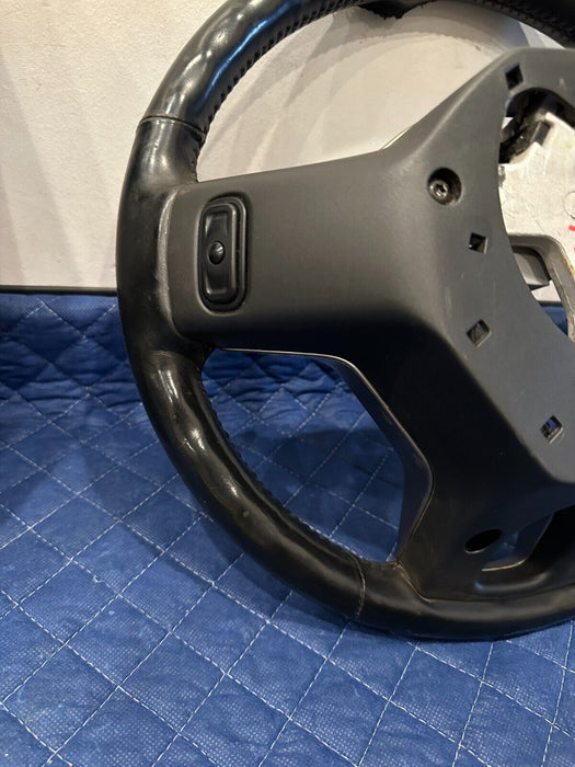 2017 DODGE RAM 2500 STEERING WHEEL OEM *BIG TEAR ON TOP/WEAR* -READ DESCRIPTION-