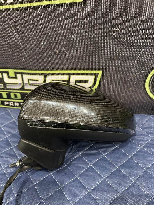 2017-18 AUDI R8 PLUS FRONT LEFT DRIVER DOOR MIRROR ~CARBON FIBER~