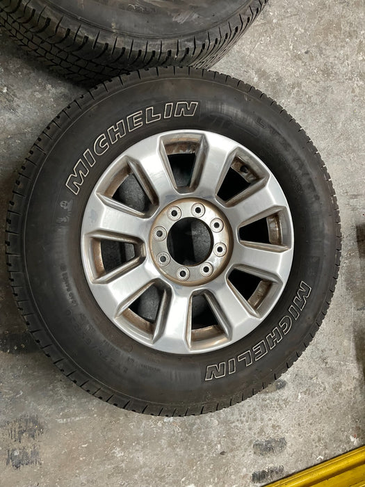 2017-2022 FORD F250 PLATINUM OEM WHEELS RIMS MICHELIN TIRES 20X8 LT275/65/R20 (2