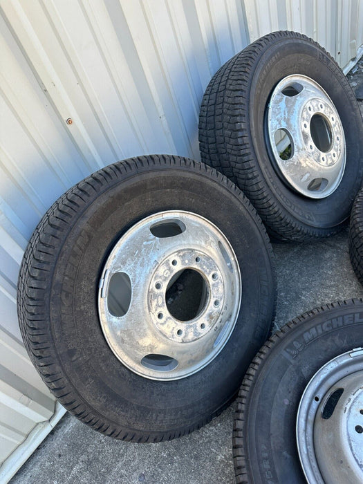 2020 FORD F350 DUALLY DRW OEM FACTORY WHEELS ALLOY RIMS MICHELIN TIRES 8X200