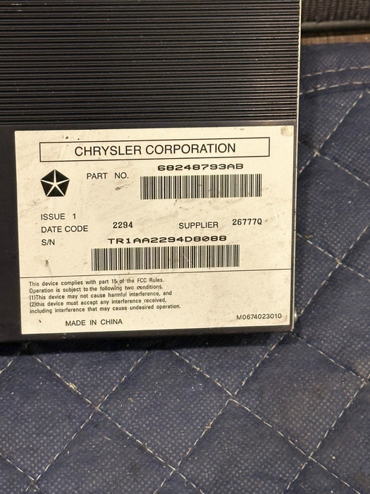 2015 DODGE RAM 2500 RADIO AMP AMPLIFIER OEM 68248793AB