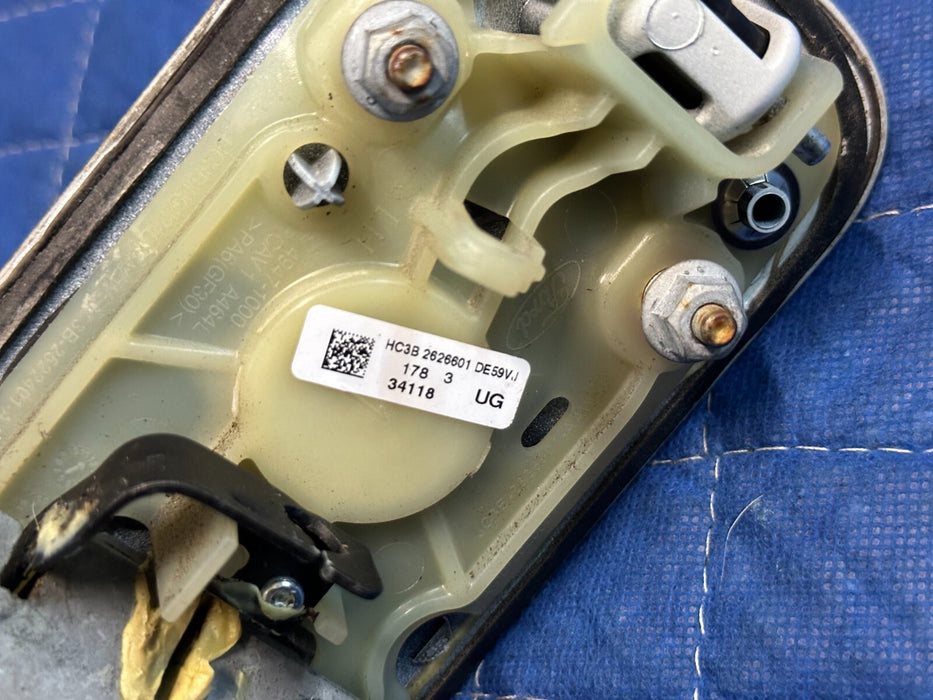 2017-2019 FORD F250 F350 F450 REAR LEFT PEARL WHITE W/ CHROME DOOR HANDLE OEM