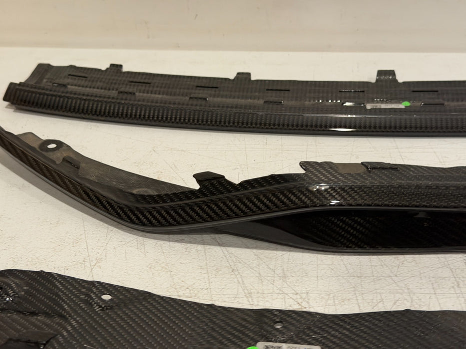 2020 2021 2022 2023 AUDI R8 CARBON FIBER FRONT BUMPER SPLITTER LIP OEM GENUINE