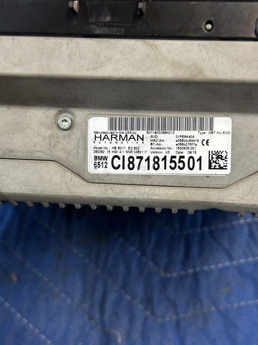 2018 BMW M3 RADIO CD HEAD UNIT 6512-CI871815501 HARMON KARDON ~INTERNAL FAULT~