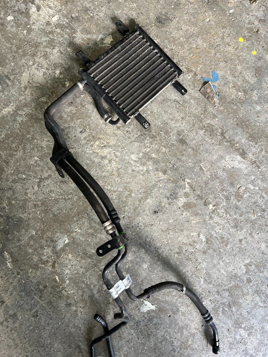 2012 AUDI R8 OEM FRONT POWER STEERING OIL COOLER RADIATOR W/ PIPE LINES HOSES