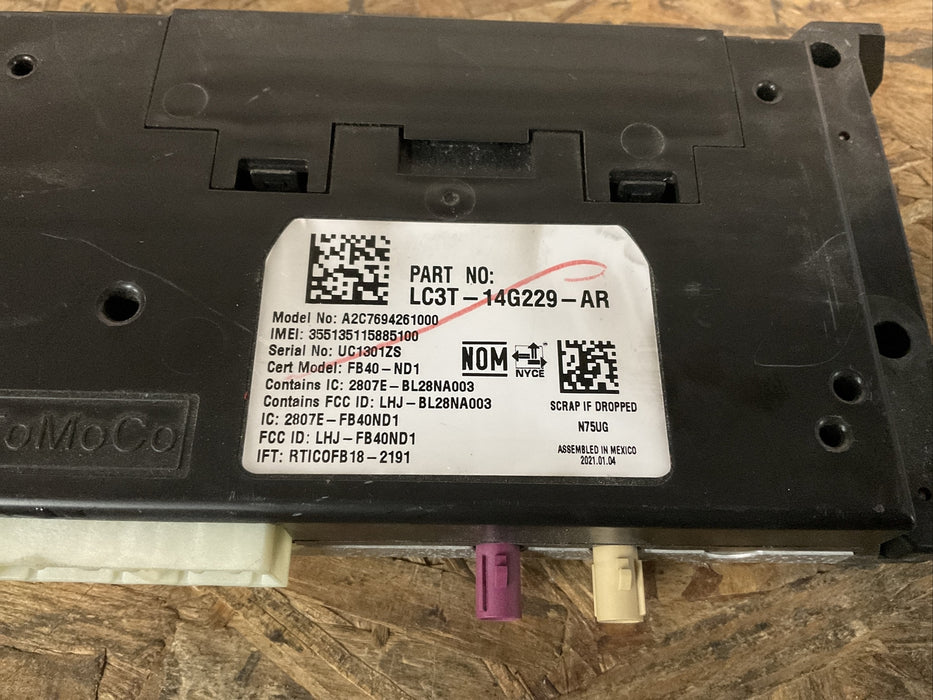 2020 FORD F350 F450 PLATINUM TELEMATICS CONTROL MODULE LC3T-14G229-AR