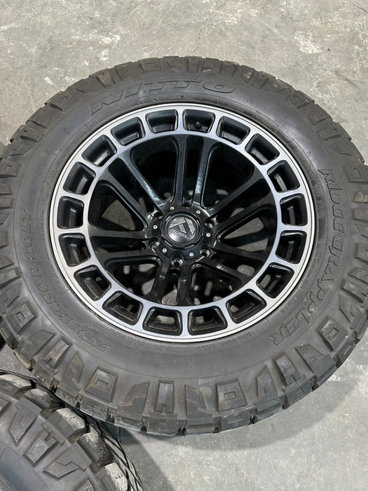 FUEL HEATER D720 20X9 WHEELS RIMS TIRES (3) 6 LUG RAM 1500