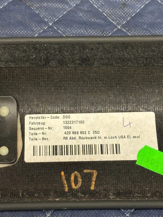 2014 AUDI R8 INTERIOR UPPER TRIM PANEL COVER 420868802 420 868 802