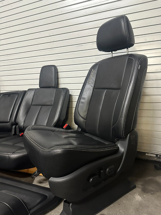 2016-2019 NISSAN TITAN PRO-4X BLACK INTERIOR SEATS CENTER CONSOLE DOOR PANELS