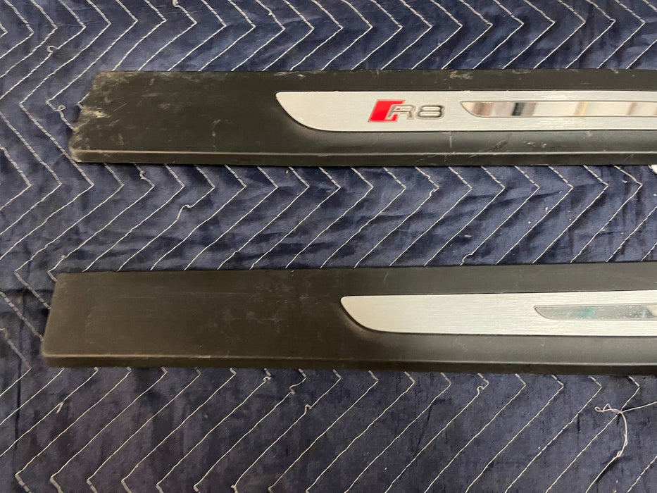 2017 AUDI R8 V10 KICK PLATE PANELS LEFT & RIGHT SIDE OEM
