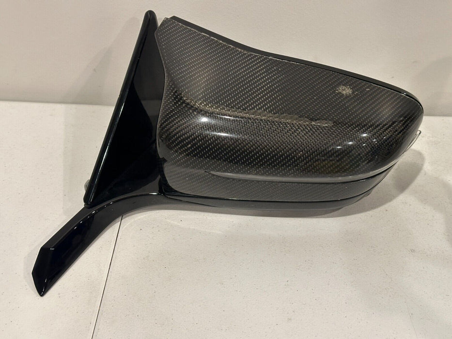 2020-2023 BMW M8 840i 850i G14 DRIVER LEFT DOOR MIRROR CARBON FIBER OEM *READ*