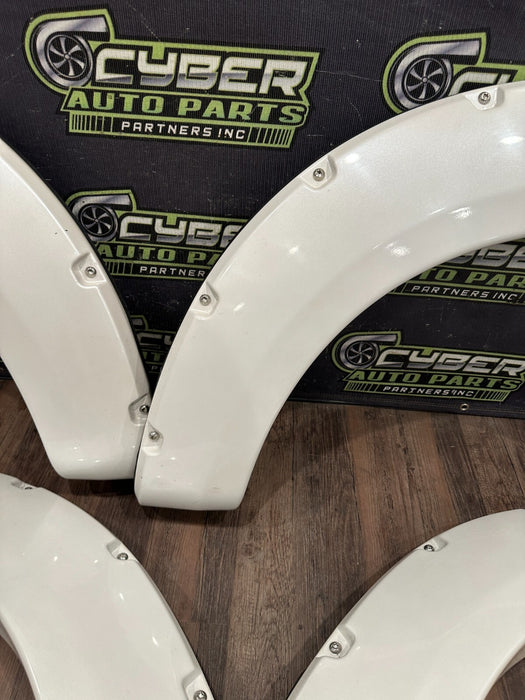 2017 2018 2019 FORD F350 FRONT REAR LEFT RIGHT WHITE FENDER FLARE SET OEM
