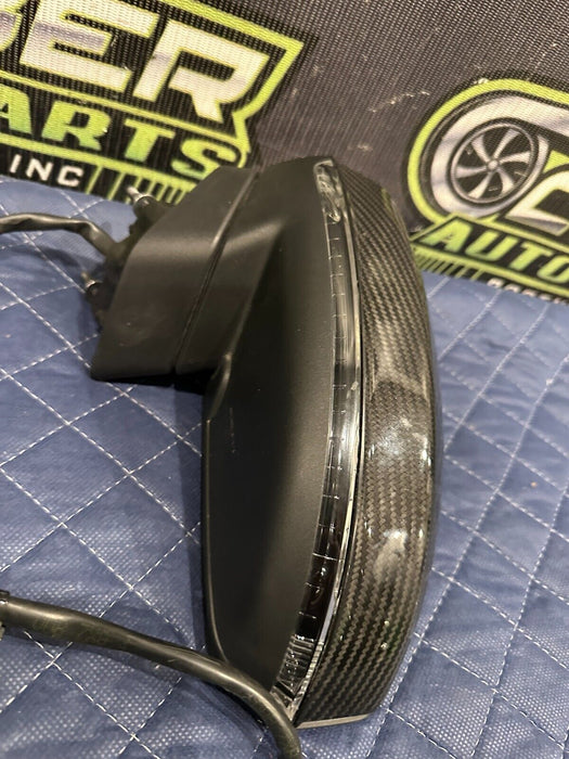 2017-18 AUDI R8 PLUS FRONT LEFT DRIVER DOOR MIRROR ~CARBON FIBER~