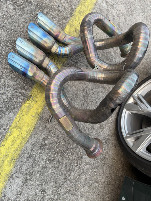 LAMBORGHINI AVENTADOR SV LP750 RYFT TITANIUM RACE EXHAUST 1/88 *DAMAGE*