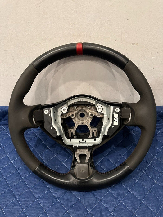 2015 NISSAN 370Z NISMO RED STRIPE ALCANTERA STEERING WHEEL OEM L 77 *SUN DAMAGE*