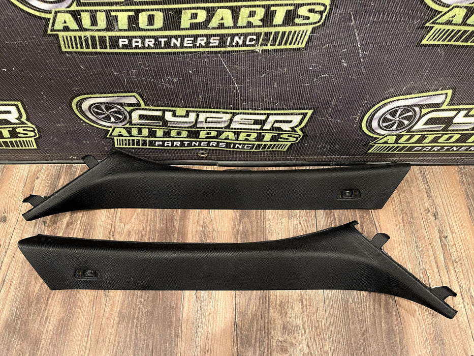 2011 BMW 550i F10 5 SERIES FRONT LEFT RIGHT BLACK A PILLAR TRIM COVERS OEM