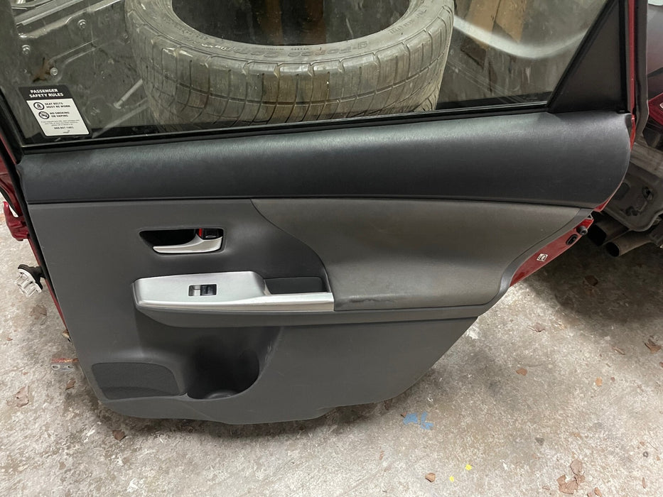 2014 TOYOTA PRIUS V REAR RIGHT RH RED DOOR W PANEL OEM *SUN DAMAGE* (READ!)