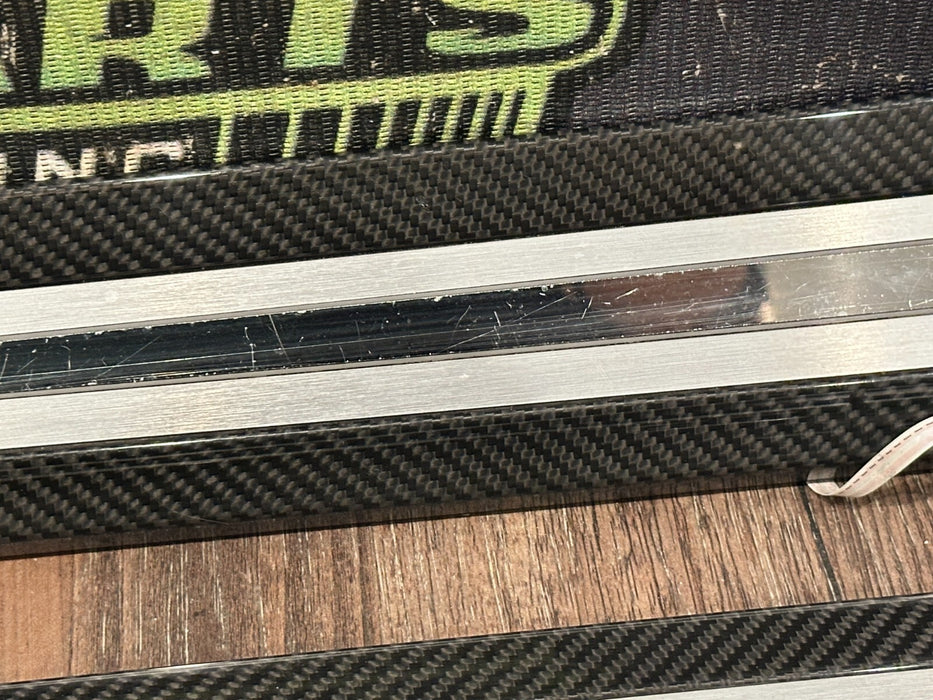 2021 AUDI R8 INTERIOR CARBON FIBER LEFT RIGHT KICK SCUFF PLATES OEM *READ*