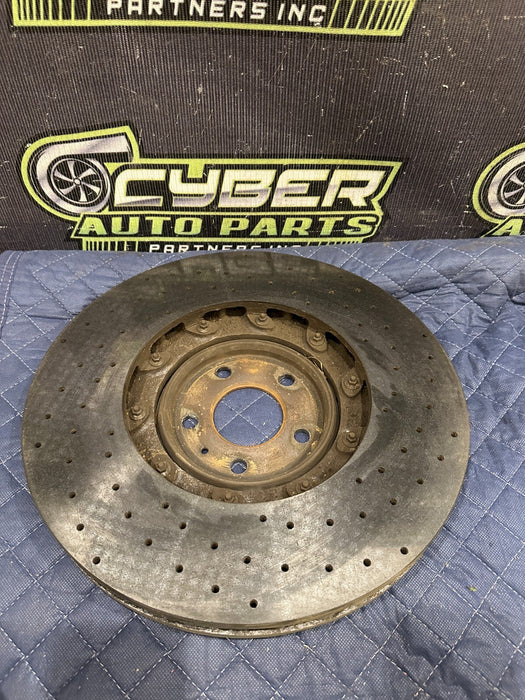2014 AUDI R8  FRONT DRIVER LEFT CARBON CERAMIC BRAKE ROTOR OEM 420 615 301 K
