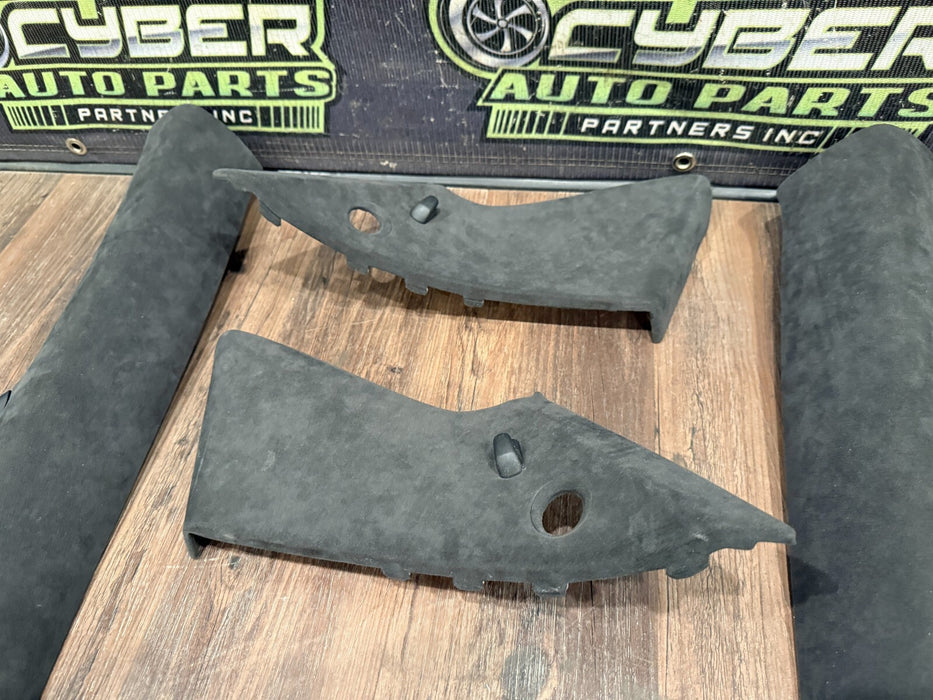 2014 AUDI R8 PLUS ALCANTARA INTERIOR A PILLAR TRIMS SUN VISORS OEM GENUINE