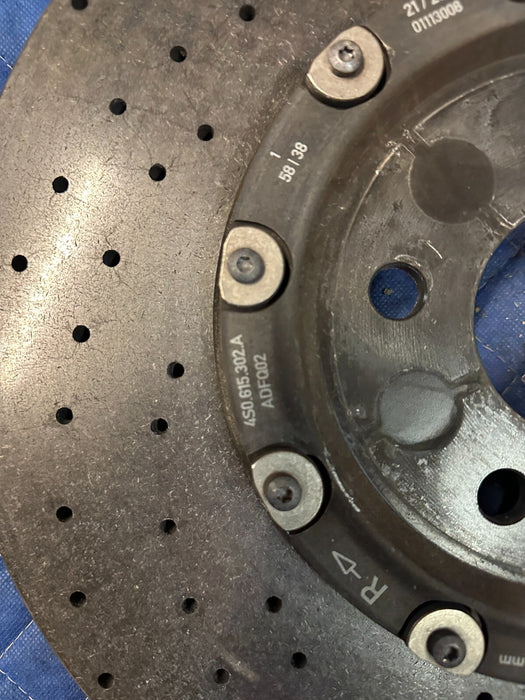 2017 2018 2020 2021 2022 2023 AUDI R8 PLUS FRONT RIGHT CARBON CERAMIC ROTOR OEM