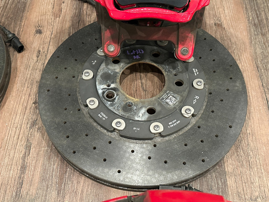 2018-2024 LAMBORGHINI URUS FRONT REAR CARBON CERAMIC BRAKE CALIPERS ROTORS OEM
