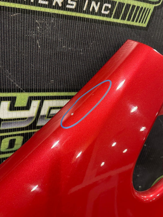 2014 TOYOTA PRIUS V FRONT DRIVER LEFT RED FENDER OEM *PAINT CHIPS/RESIDUE* (READ