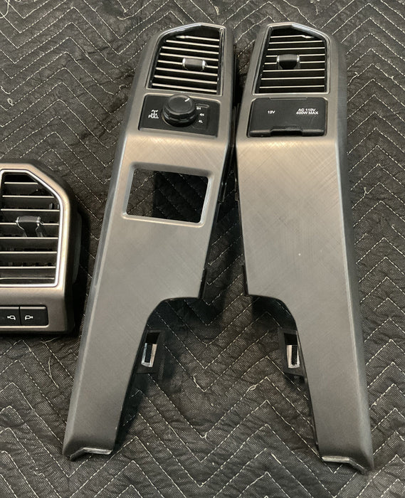 2017-2020 FORD F250 F350 F450 LIMITED DASH AIR VENTS SET (4) OEM~DAMAGED TAB~