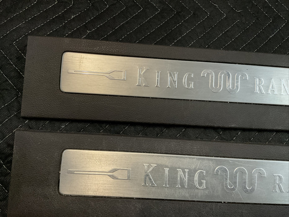 2017-2019 FORD F250 F350 F450 KING RANCH KICK SCUFF PLATE SET OEM