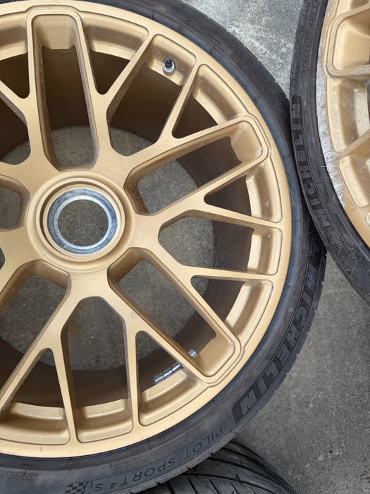 2014 PORSCHE 911 991.1 TURBO S OEM WHEELS FRONT REAR 11.5X20 9X20 99136216234