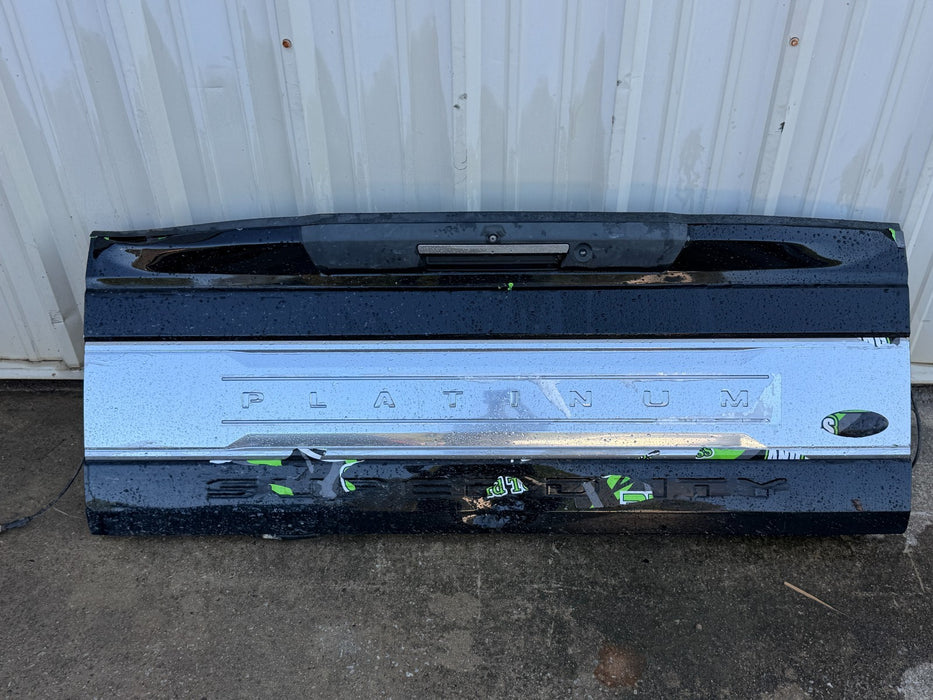 2019 FORD F250 F350 F450 PLATINUM TAIL GATE ASSEMBLY W/ STEP & CAMERA BLACK