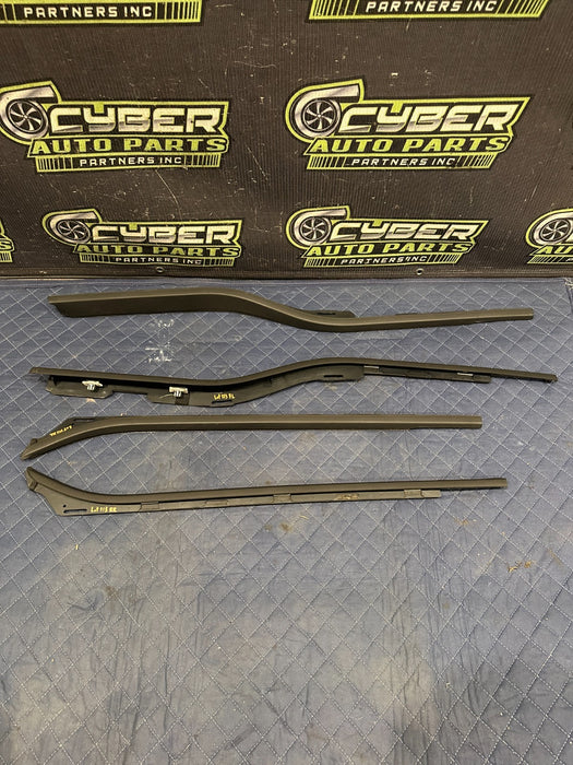 2019 FORD F150 3.5L RAPTOR FRONT REAR WINDOW BELT TRIM MOLDING SET OEM