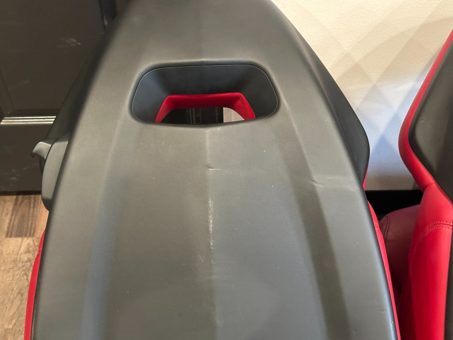 2015 LAMBORGHINI HURACAN LP610-4 RED LEATHER FRONT SEATS OEM GENUINE OEM *WEAR*