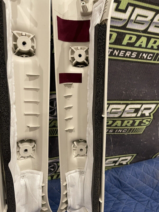 2022 FORD F250 F350 F450 LIMITED FRONT LEFT RIGHT A PILLARS PAIR WHITE OEM