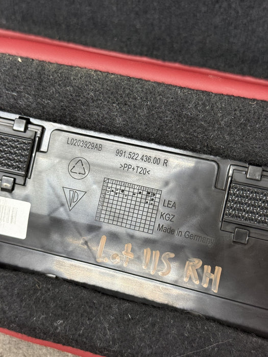 2014 PORSCHE 911 TURBO S 991 REAR SEATS RED OEM GENUINE