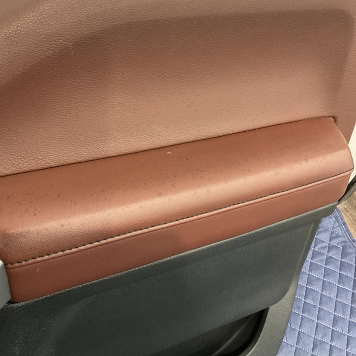 2017-2022 FORD F450 PLATINUM FRONT RIGHT DARK MARSALA DOOR PANEL~COSMETIC FLAW~