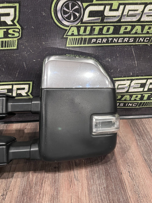 2017-2019 FORD F250 F350 F450 DRIVER LEFT CHROME CAP TOW MIRROR OEM *WEAR 12,14*