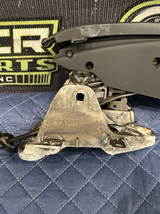 2014 AUDI R8 SPYDER LEATHER EMERGENCY PARKING HAND E BRAKE PULL LEVER OEM ~WEAR~