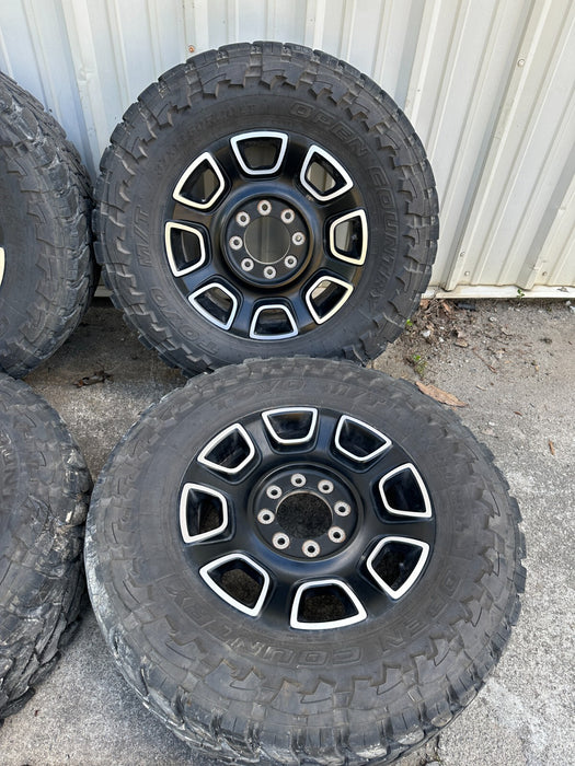 2024 FORD F250 F350 PLATINUM FACTORY WHEELS RIMS SET 20X8 20" PC3C 1007 HA OEM