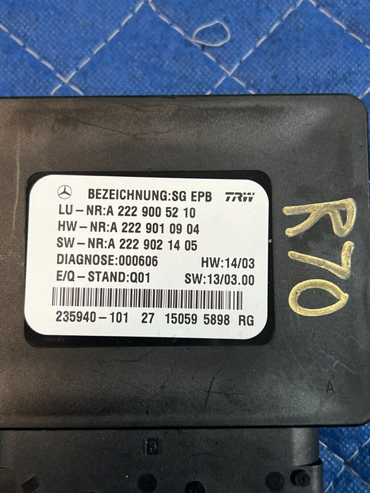2015 MERCEDES-BENZ C63 AMG OEM ELECTRIC PARKING BRAKE CONTROL MODULE 2229005210
