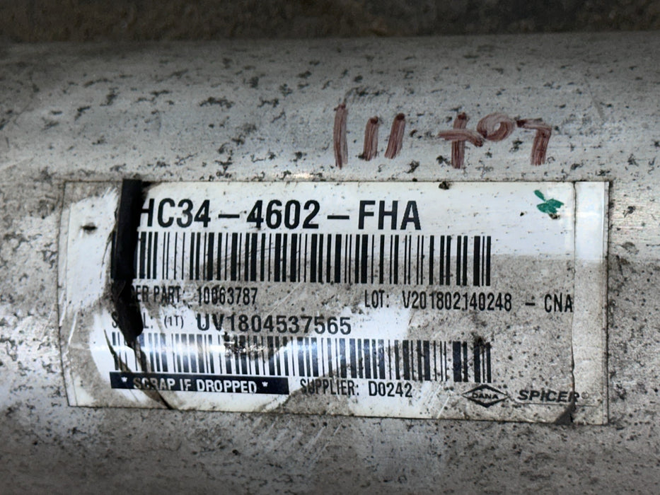 2017-2019 FORD F250 F350 DIESEL SUPERDUTY ALUMINUM DRIVE SHAFT OEM HC34-4602-FHA