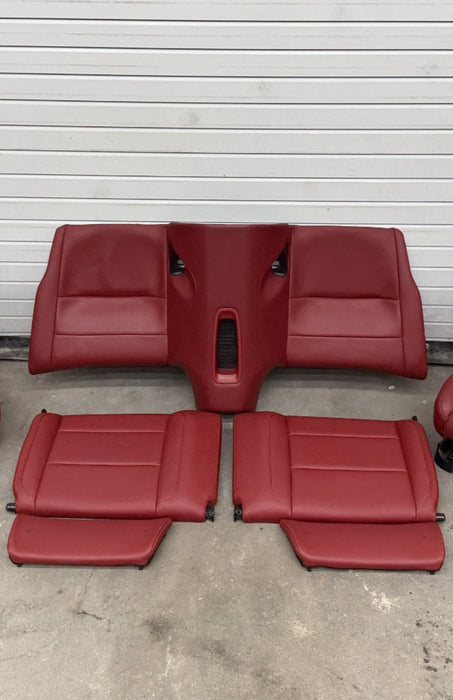 2014 PORSCHE 911 TURBO S 991 REAR SEATS RED OEM GENUINE