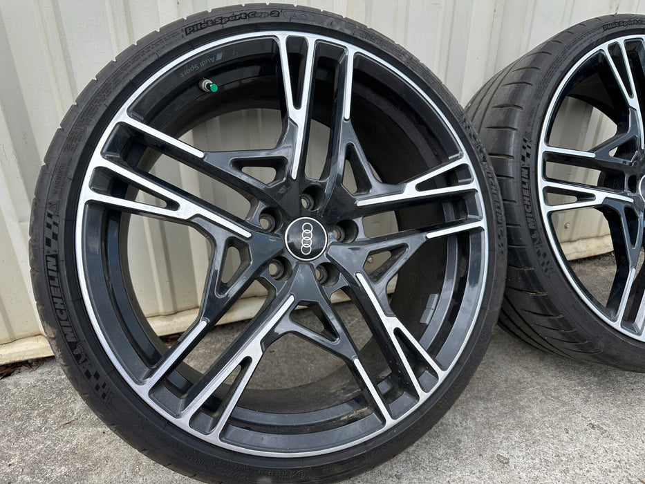 2021 AUDI R8 PERFORMANCE AWD FRONT WHEELS RIMS TIRES OEM GENEUINE 20X8.5