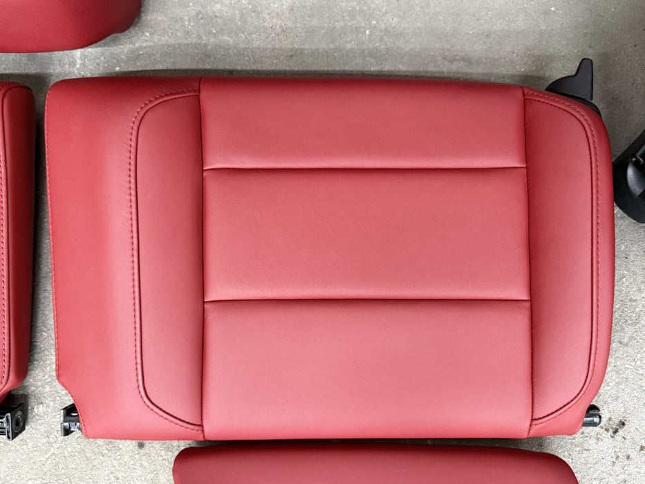 2014 PORSCHE 911 TURBO S 991 FRONT REAR SEATS RED OEM GENUINE