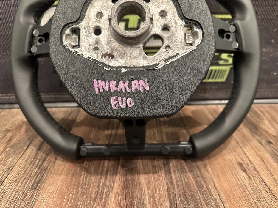 2022 LAMBORGHINI HURACAN EVO LEATHER STEERING WHEEL OEM *MINT*