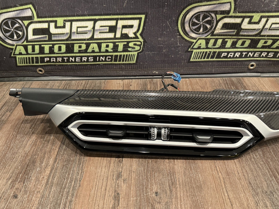 2024 BMW M3 M4 G80 G82 CARBON FIBER DASH AIR VENT SHIFTER BEZEL CONSOLE STORAGE